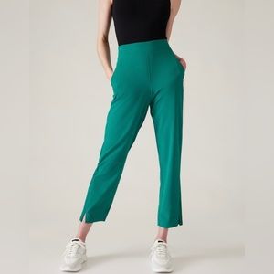 NWT-Athleta Emerald Green Brooklyn Ankle Pant, Size 6